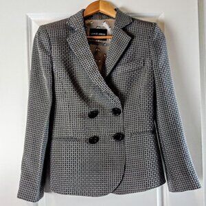 Giorgio Armani Double Breasted Leather Button Blazer